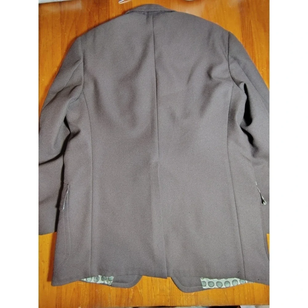 Vintage Cricketeer Men's Sport Coat Blazer 44R 2-Button Brown Textured Lining Ox